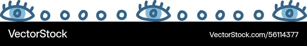 Eye pattern with dotted lines border Eye pattern with dotted lines border vector image