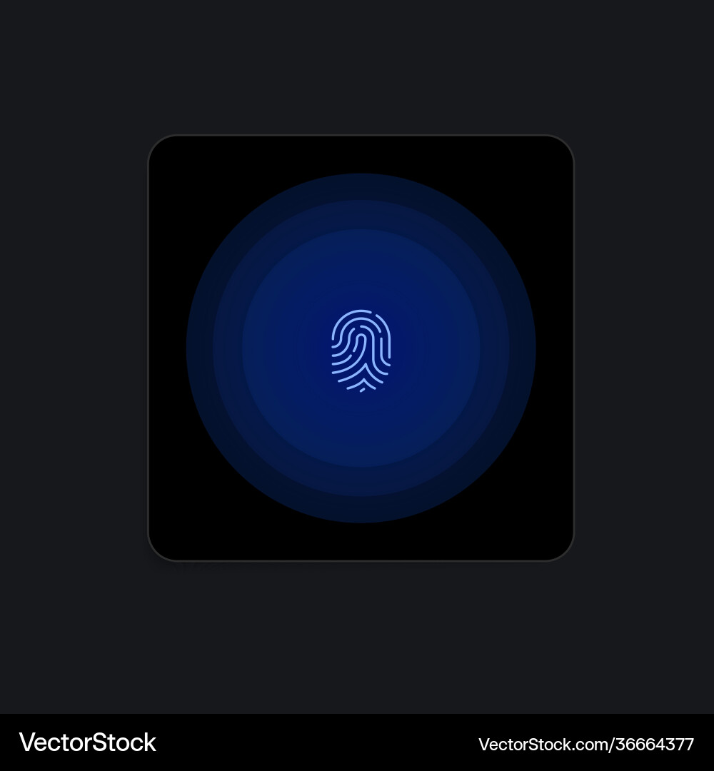 Fingerprint touch id digital widget ui Fingerprint touch id digital widget ui vector image