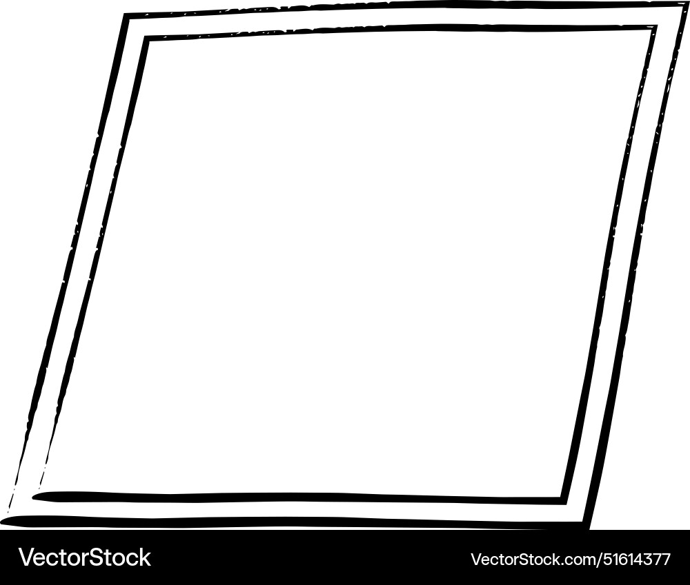 Frame parallelogram texture element outline Frame parallelogram texture element outline vector image