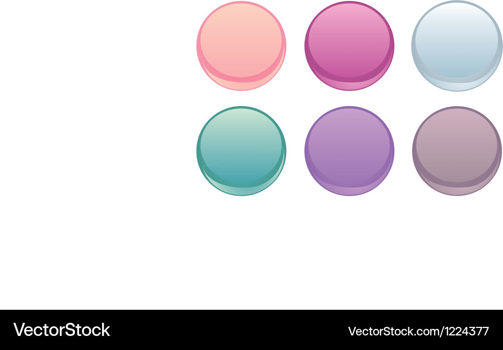 Glowing Web Buttons - Isolated Set vector image