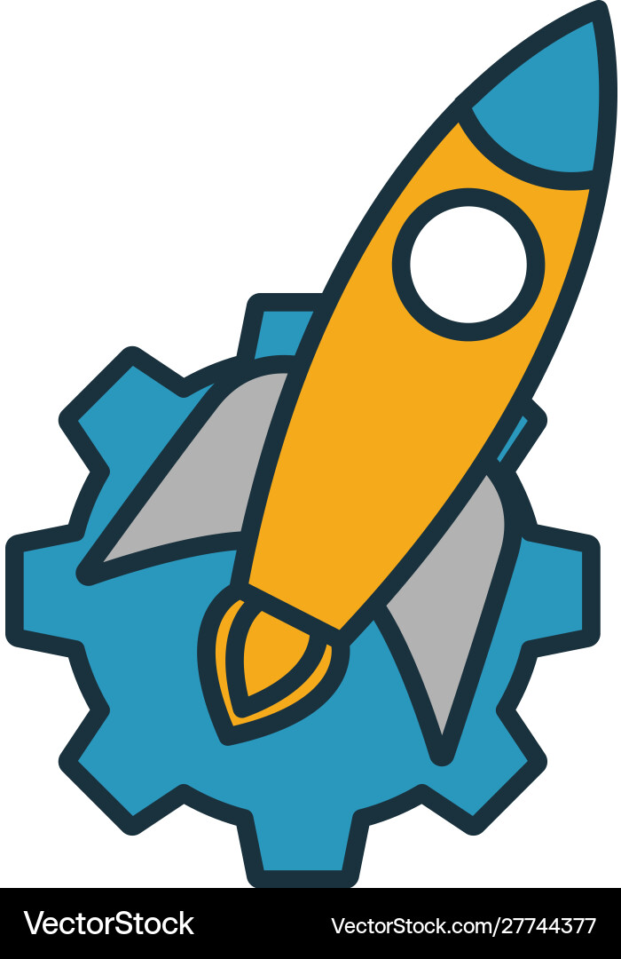 Launch icon simple element from startup icons vector image