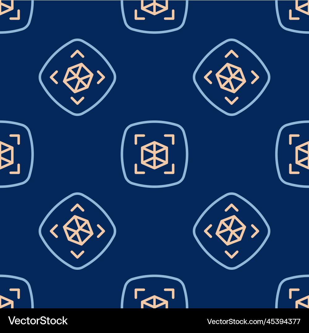 Line 3d modeling icon isolated seamless pattern Vector Image