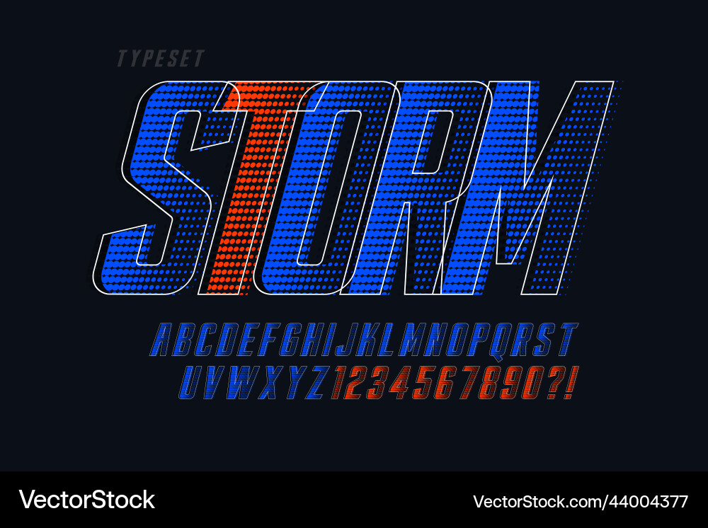 Racing display font design alphabet typeface Racing display font design alphabet typeface vector image