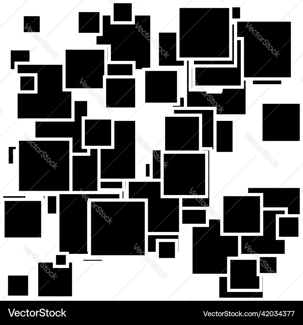 Random scattered squares pattern texture element Random scattered squares pattern texture element vector image