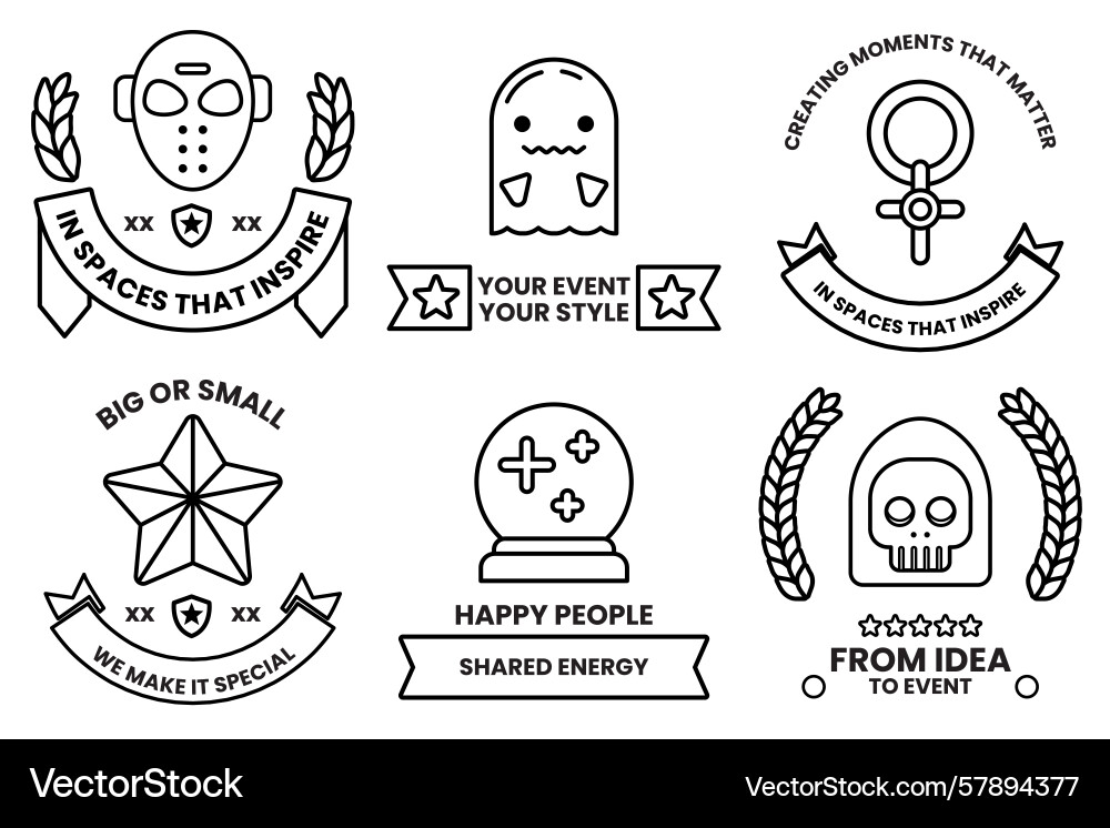 Set of in party and event concepts line Set of in party and event concepts line Vector Image