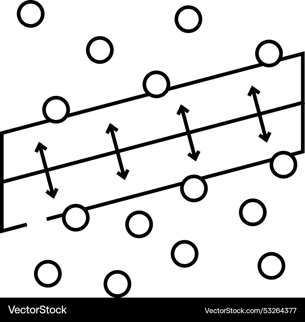 Support machine svm algorithm line icon Support machine svm algorithm line icon vector image