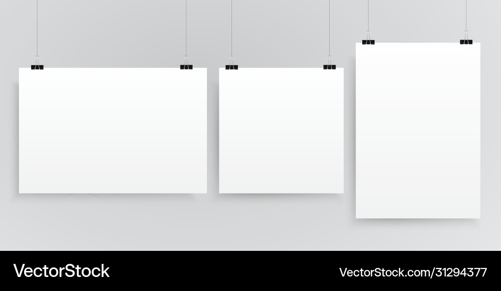 Three rectangle square format paper sheets Three rectangle square format paper sheets vector image