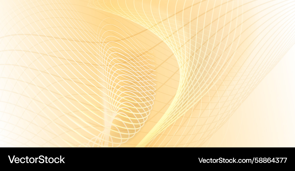 Yellow abstract lines create a dynamic background Vector Image