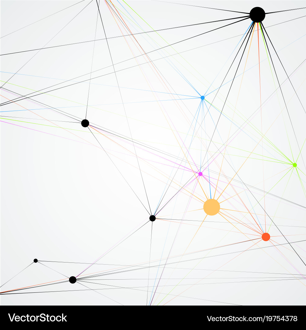 Connect network background with dots and lines Vector Image