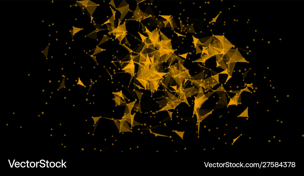 Explosion triangles data stream cloud chaos design Explosion triangles data stream cloud chaos design vector image
