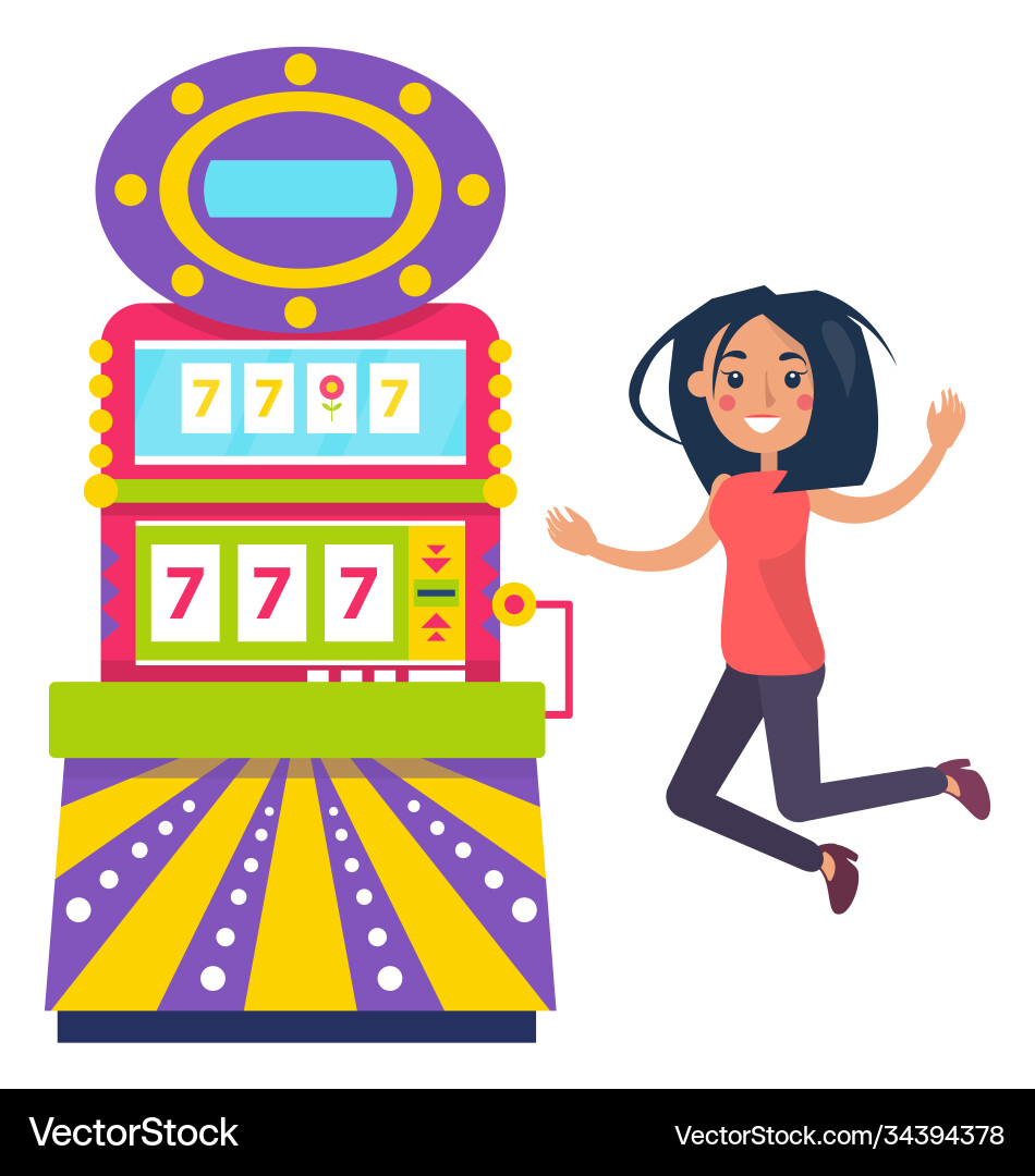 Gambling computer and winner game machine Gambling computer and winner game machine vector image
