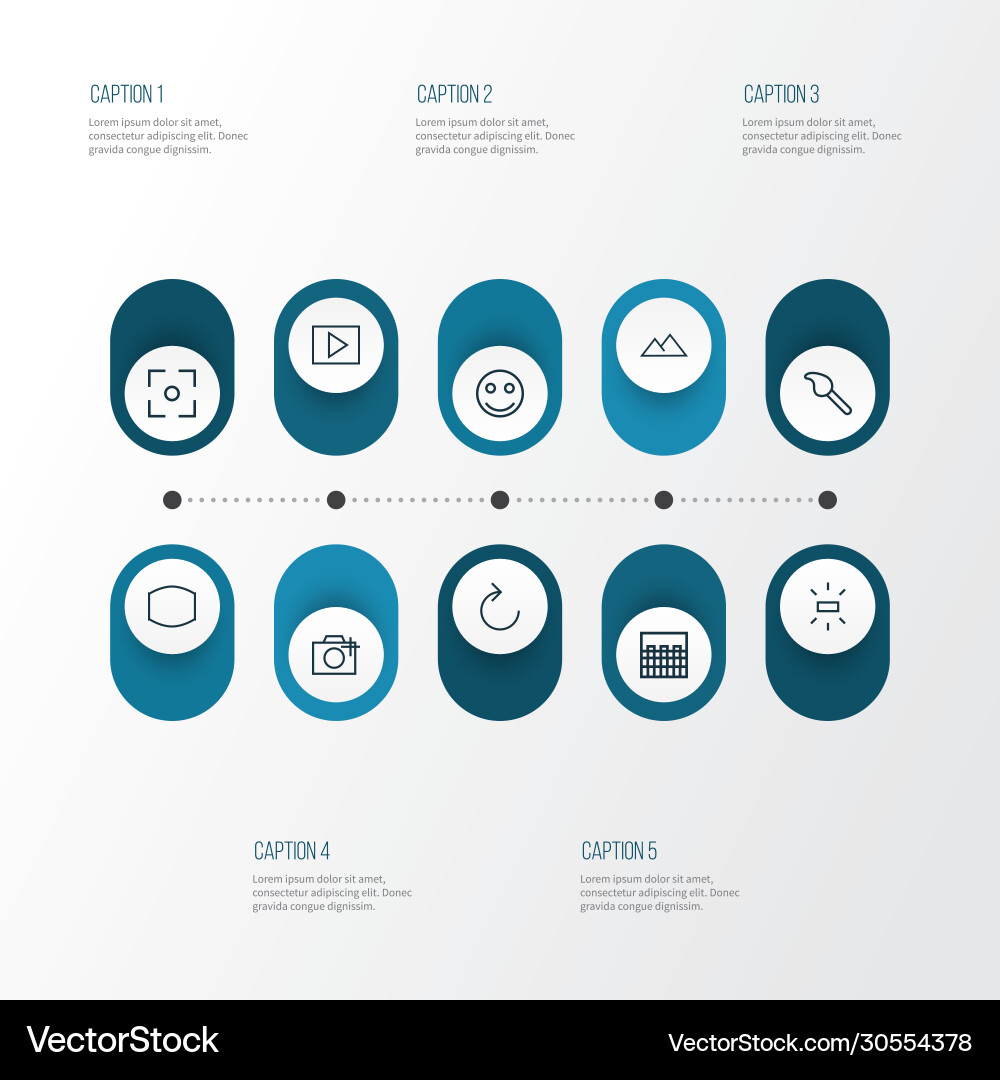 Image icons line style set with filtration Image icons line style set with filtration vector image