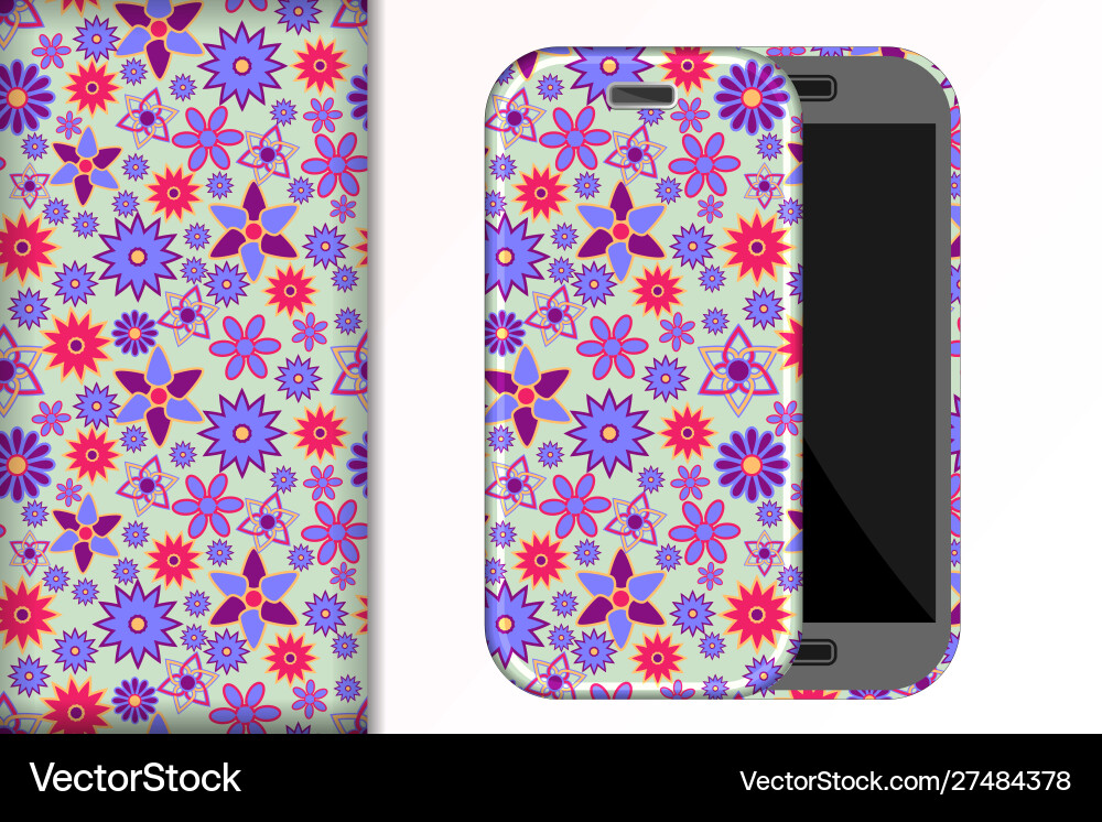 Seamless pattern with colorful print case Seamless pattern with colorful print case Vector Image