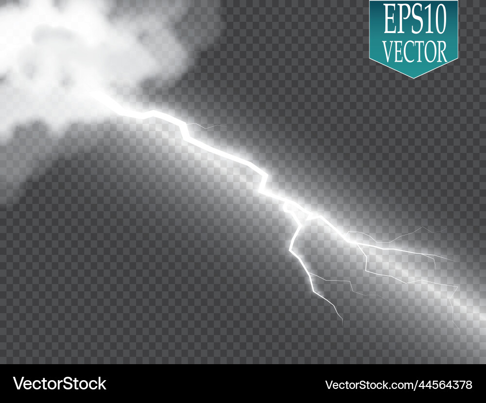 Storm with lightning isolated on transparent Storm with lightning isolated on transparent vector image