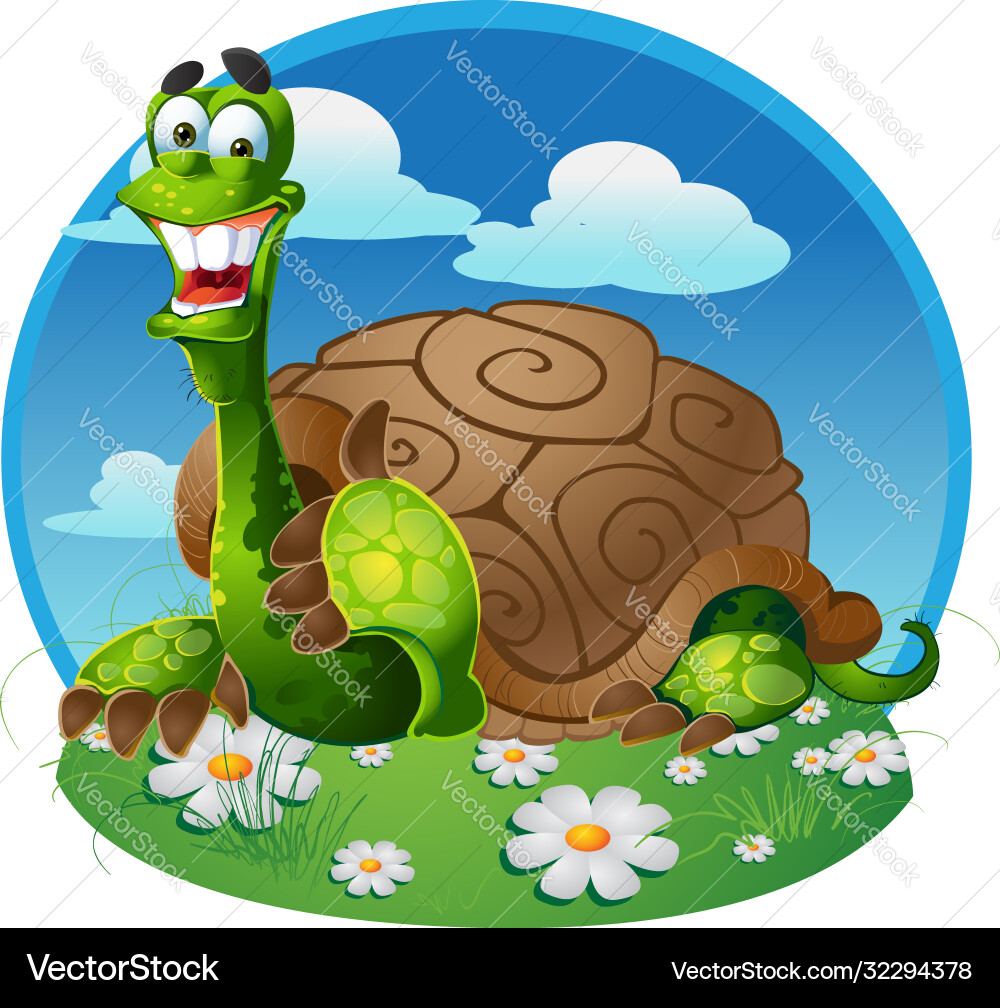 Turtle on color background Turtle on color background vector image
