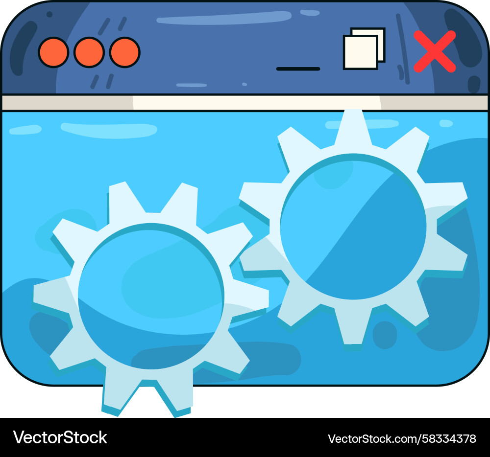 Web Browser Settings Interface Vector Image