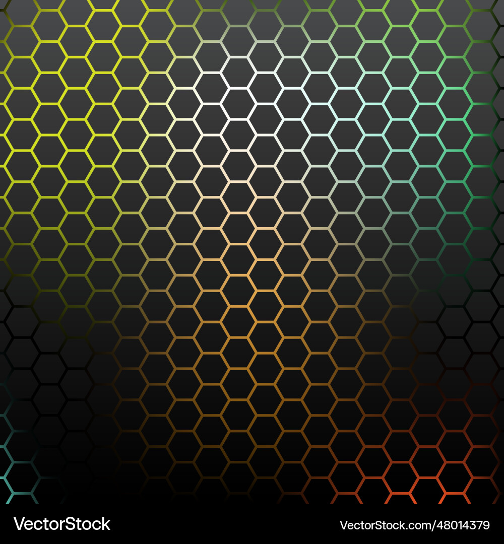 Abstract pattern with colorful hexagons honeycomb Vector Image