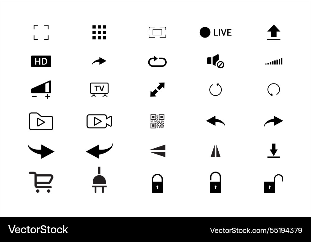 Biggest collection of different icons for using Vector Image