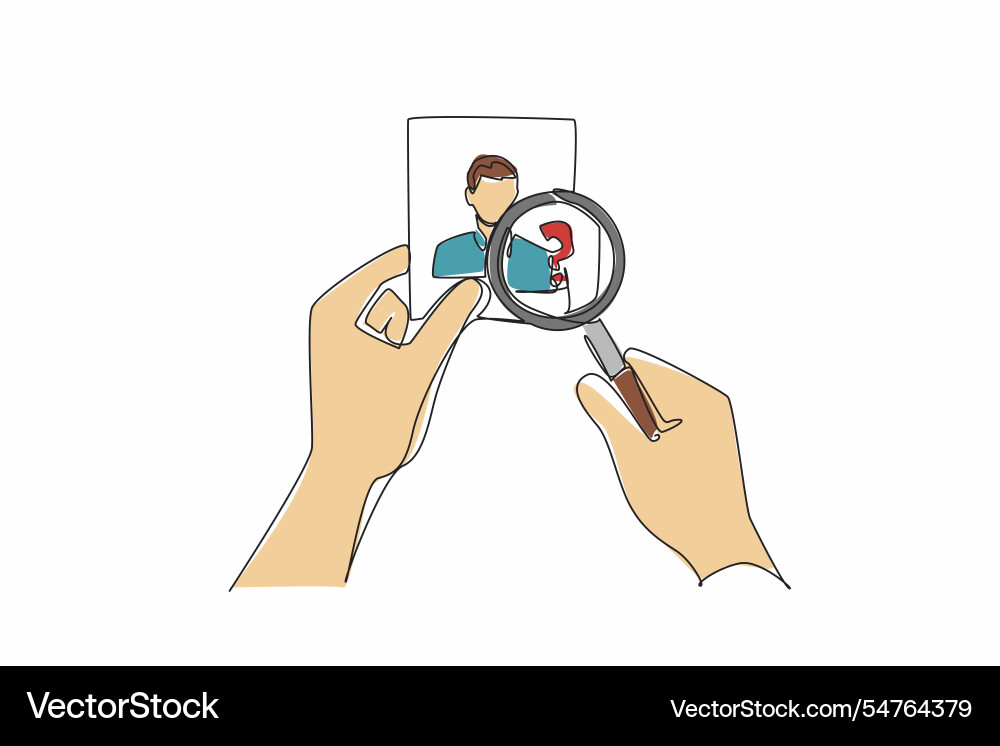 Continuous one line drawing hand pointing Continuous one line drawing hand pointing vector image
