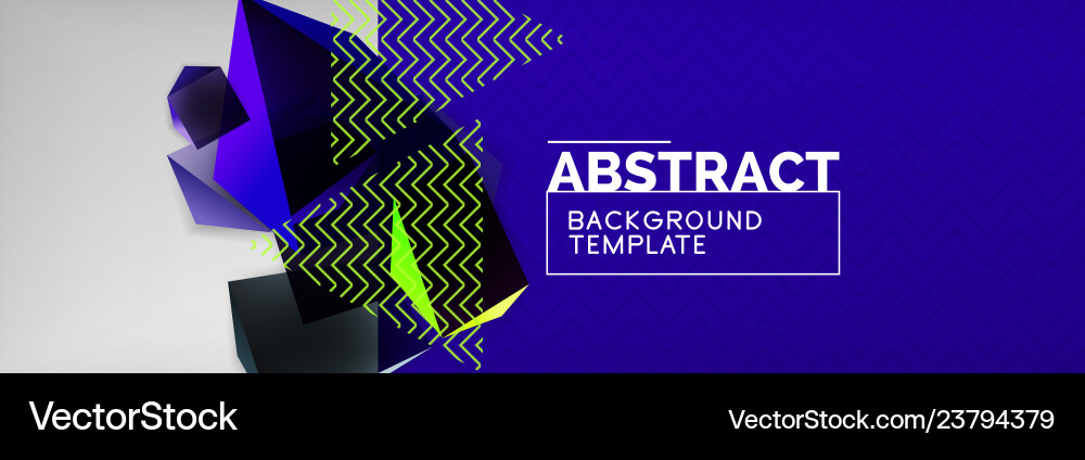 Dark 3d triangular low poly shapes abstract Vector Image