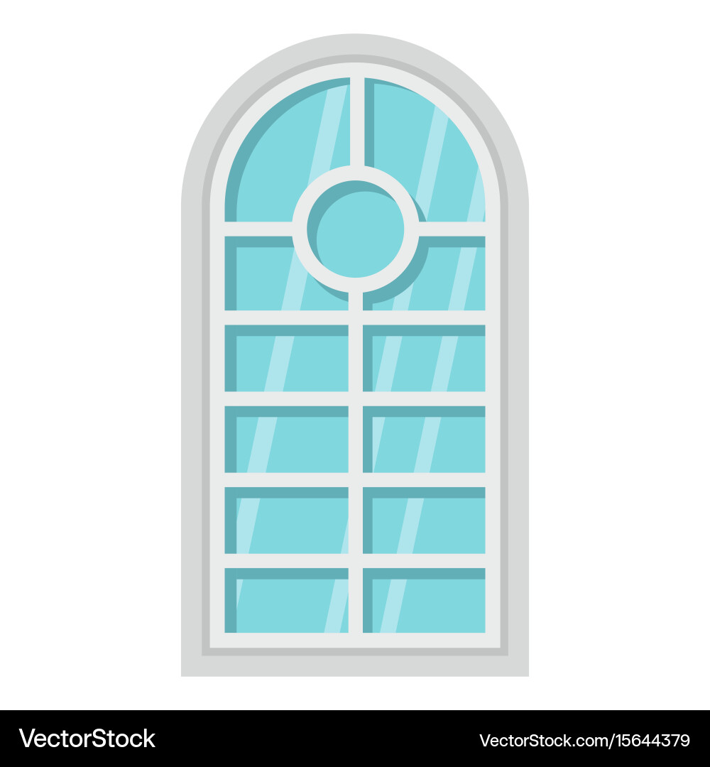 Flat architecture window icon isolated on white vector image