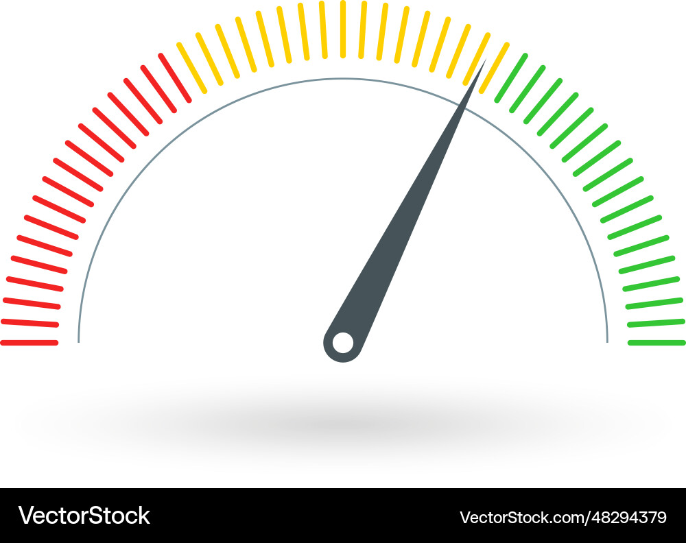 Gauge or meter indicator speedometer icon Gauge or meter indicator speedometer icon vector image