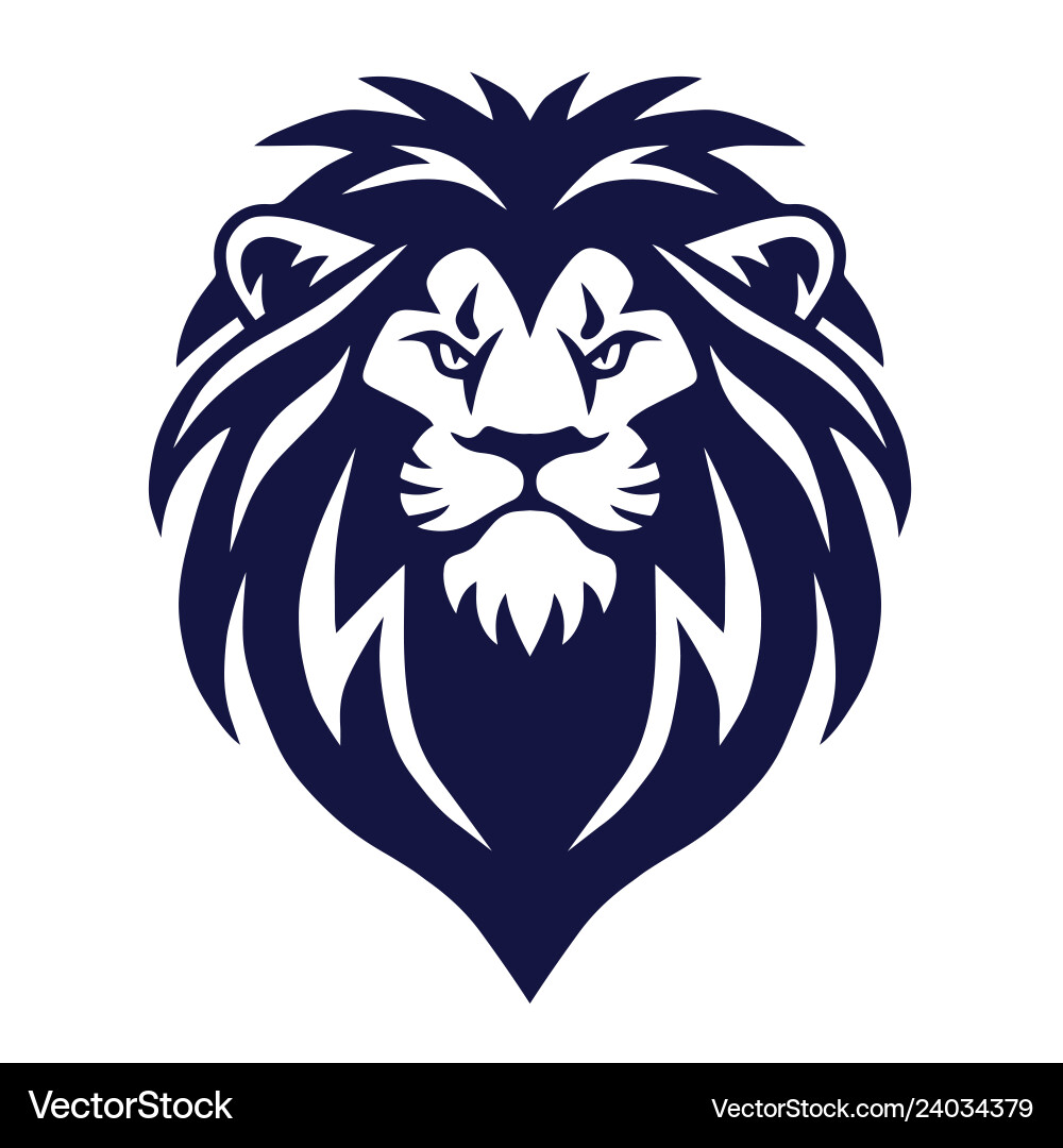 Lion Head Logo Icon - Bold & Majestic Vector Image