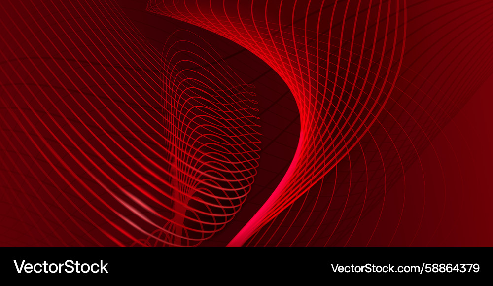 Red curved lines create a dynamic abstract Vector Image