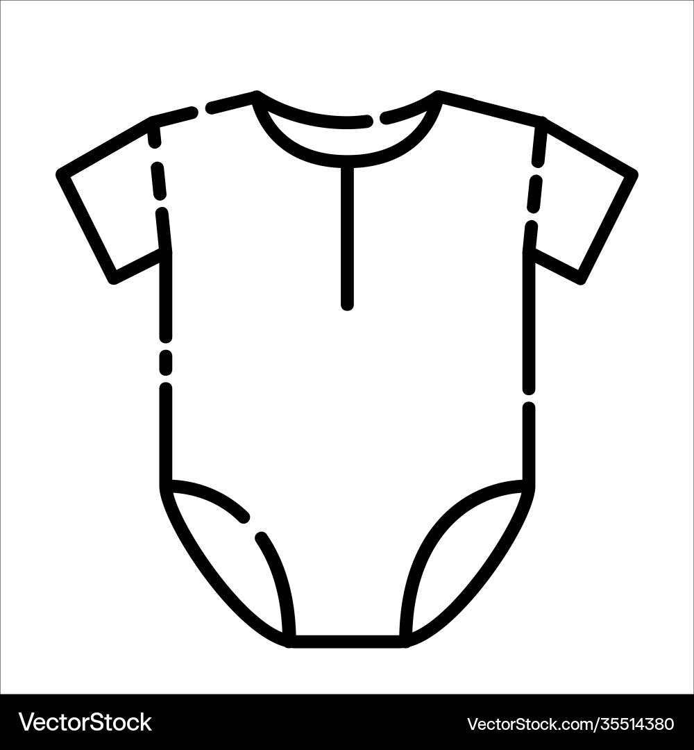 Baby clothes icon design clip art line Baby clothes icon design clip art line vector image