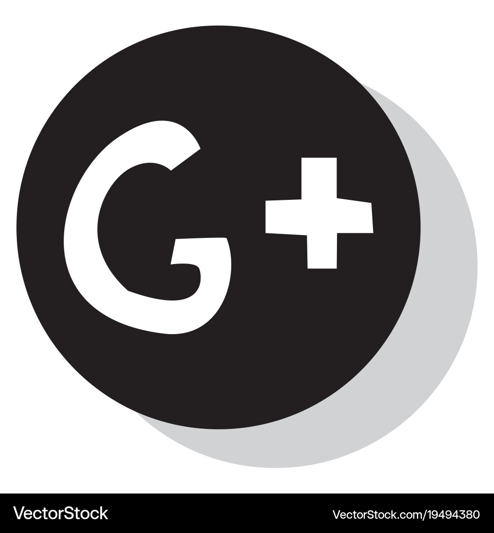 Flat google plus icons on background Vector Image