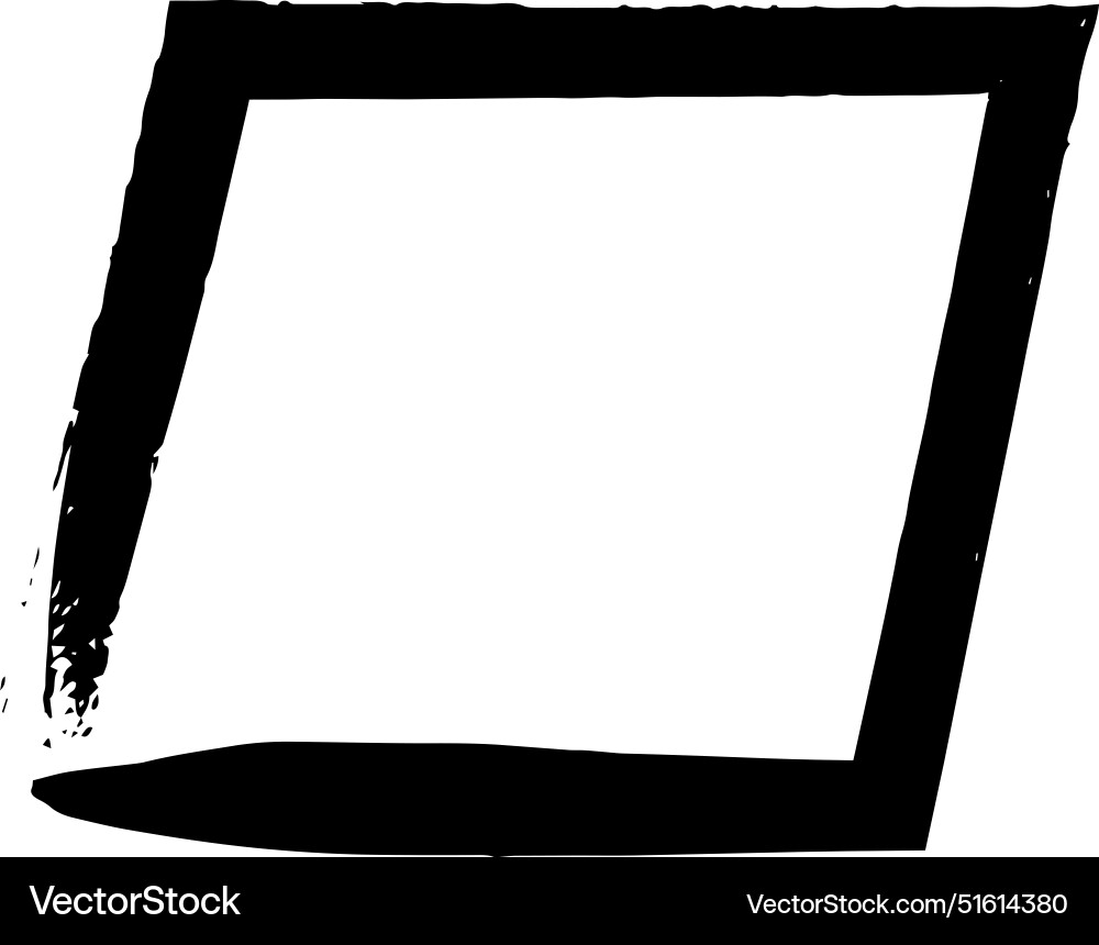 Frame parallelogram texture element outline vector image