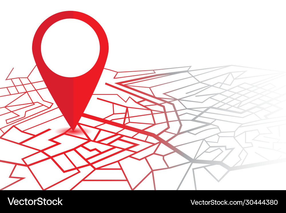 Gps navigator pin map with a isolated Vector Image