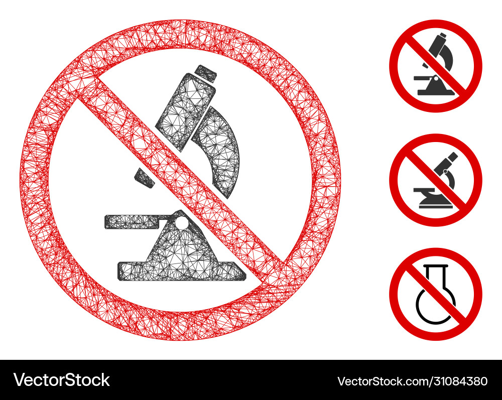 No microscope polygonal web mesh No microscope polygonal web mesh vector image
