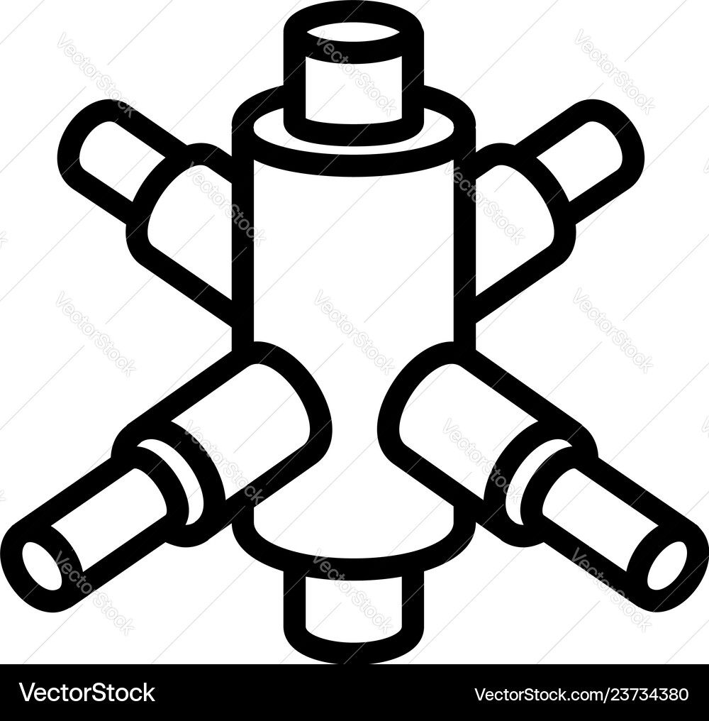 Scaffolding Cross Connection Icon vector image