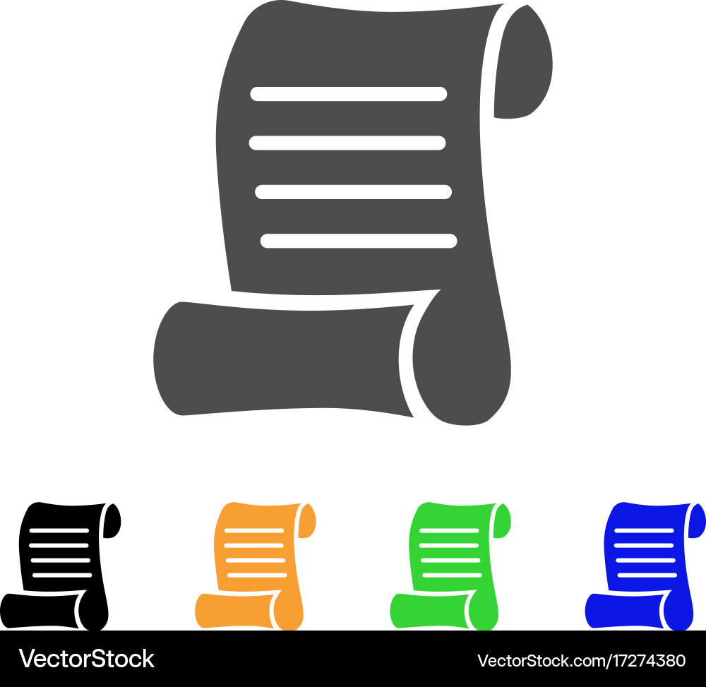 Script roll icon Vector Image