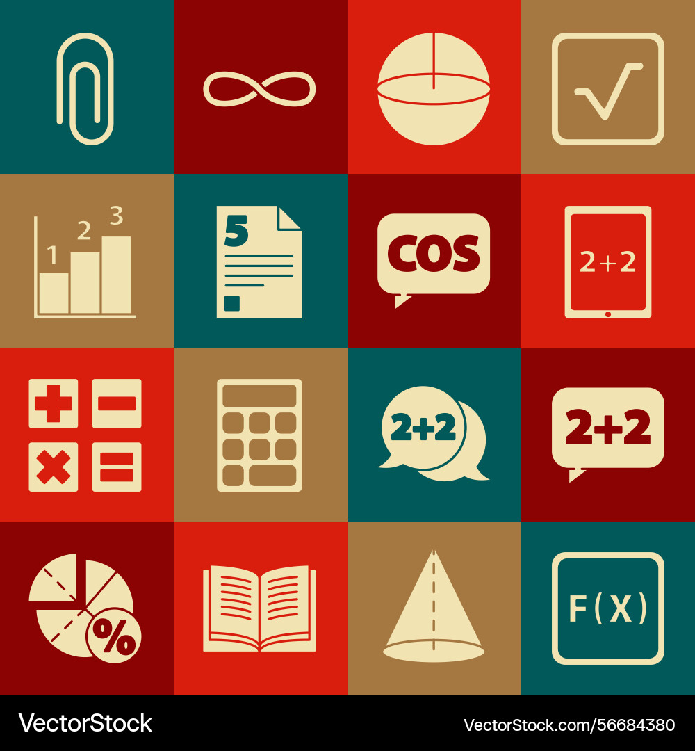 Set function mathematical symbol tablet Set function mathematical symbol tablet vector image