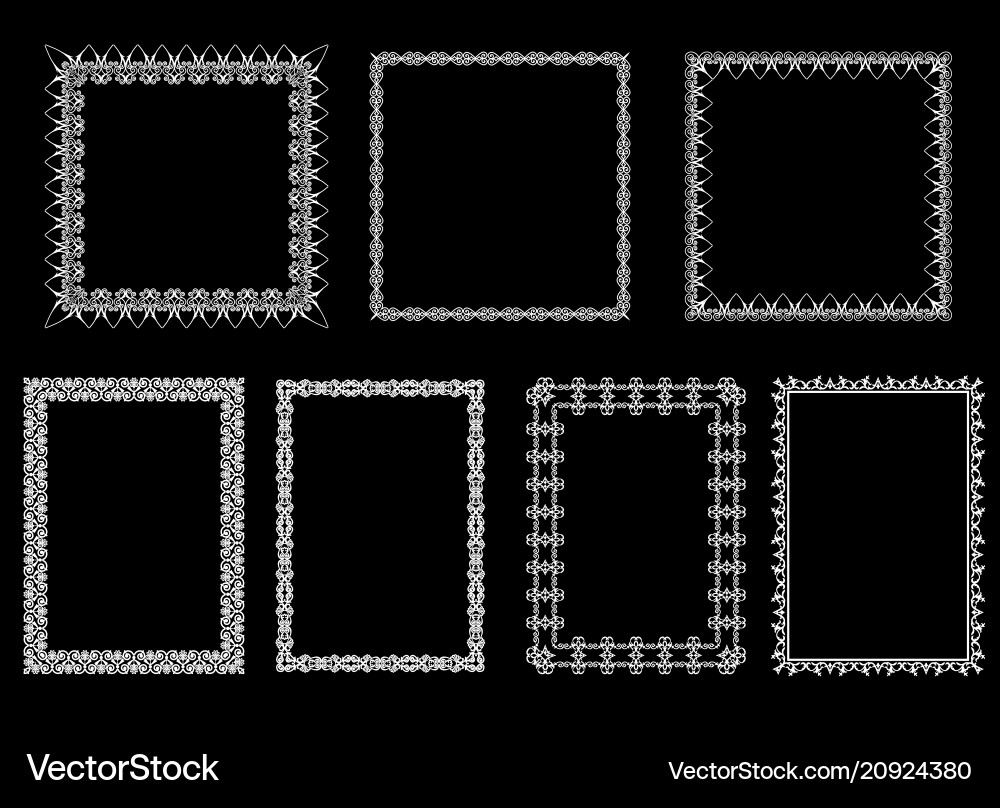 Set of frames Vector Image