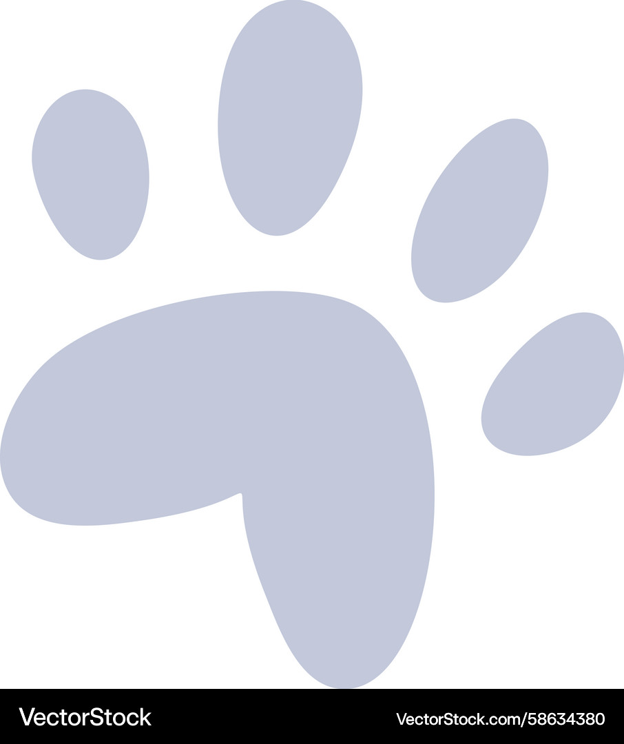 Simple cat paw print element Vector Image