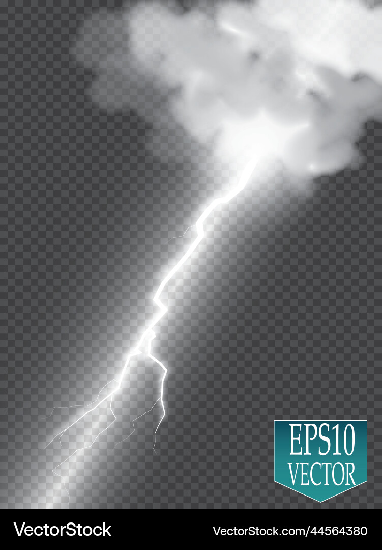 Storm with lightning isolated on transparent Storm with lightning isolated on transparent vector image