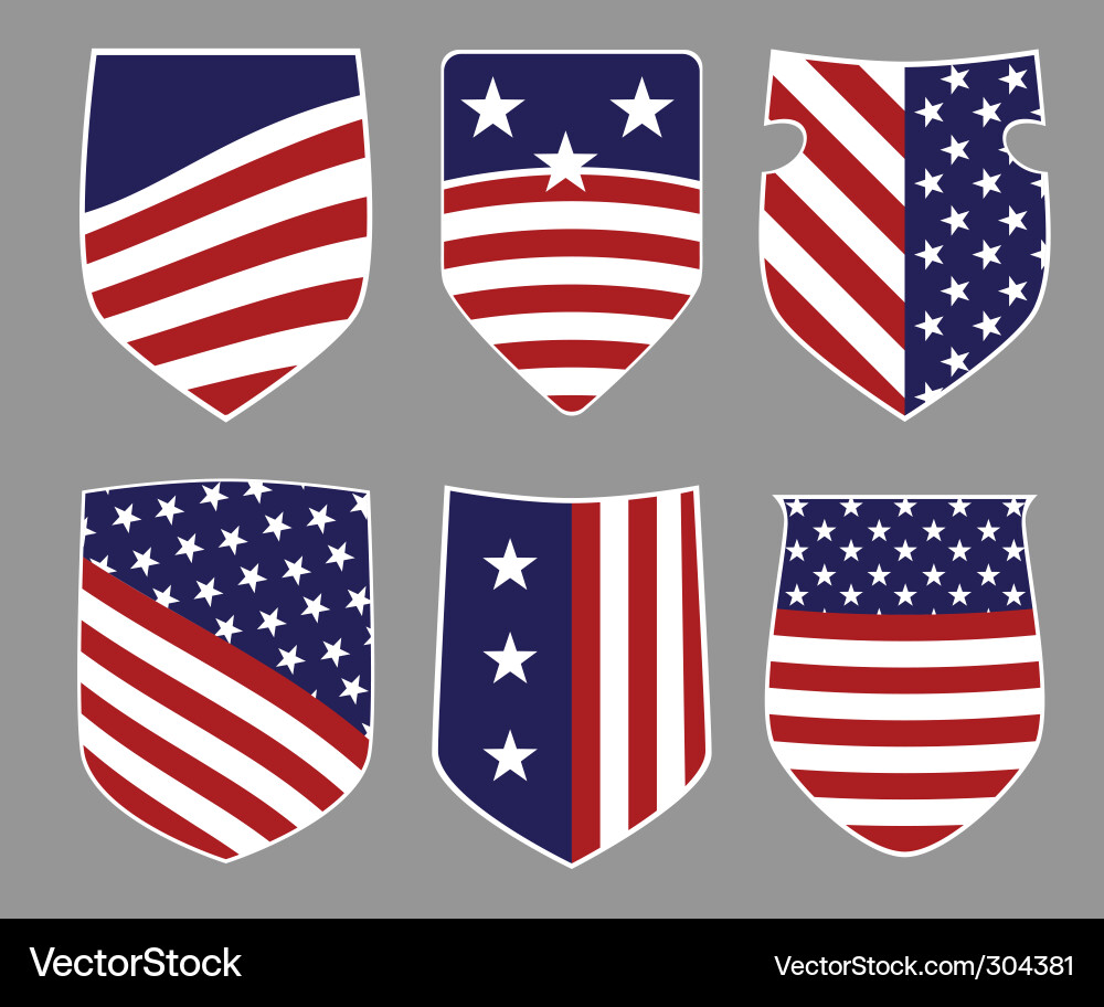 American shields Vector Image