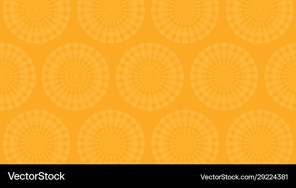 Background design with mandala patterns in orange Background design with mandala patterns in orange vector image