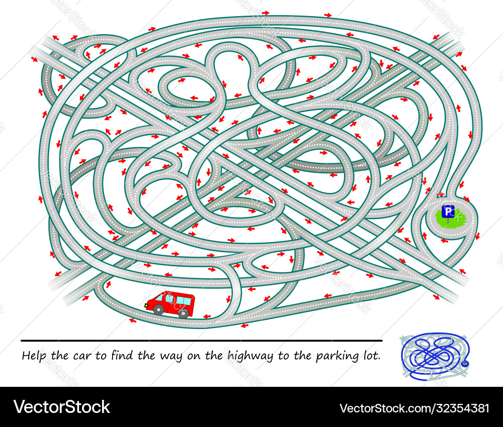 Children's Maze Puzzle - Find the Way! Vector Image