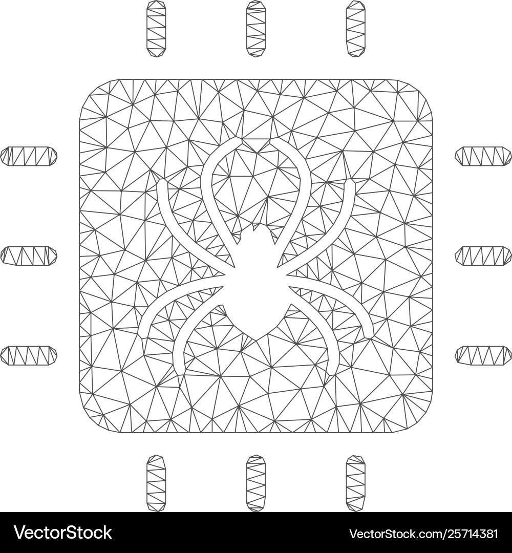 Chip bug polygonal frame mesh Chip bug polygonal frame mesh vector image
