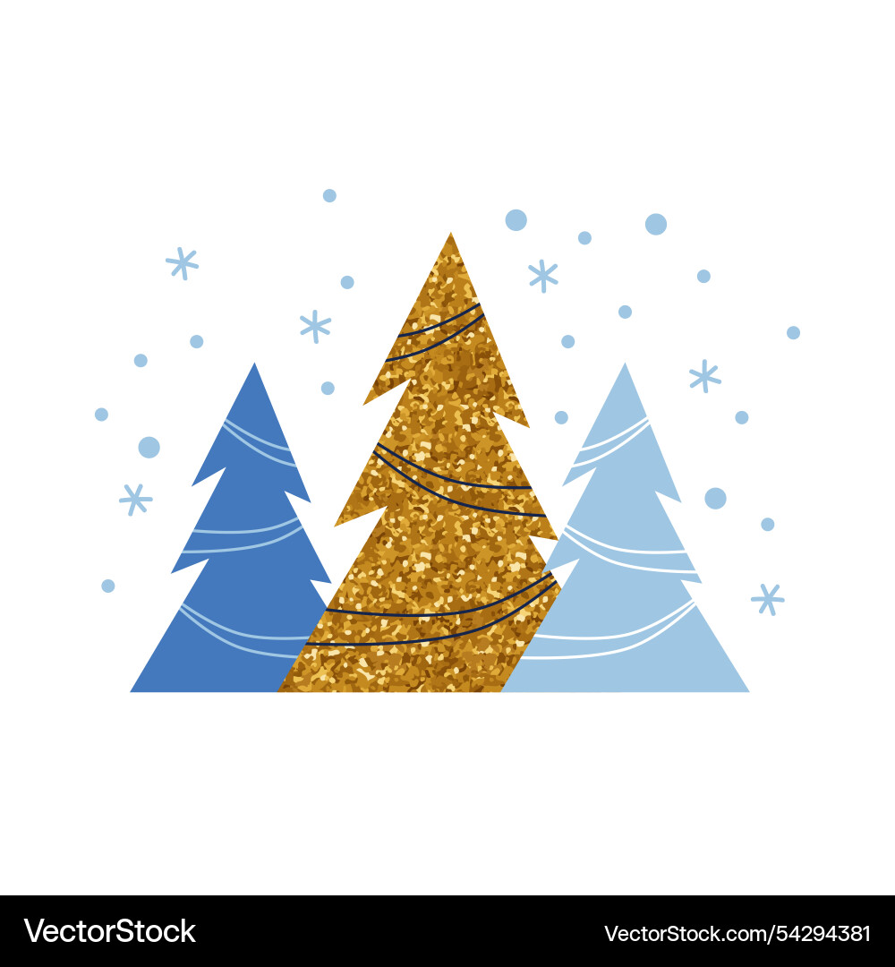 Christmas trees elegant minimalist style festive Christmas trees elegant minimalist style festive vector image