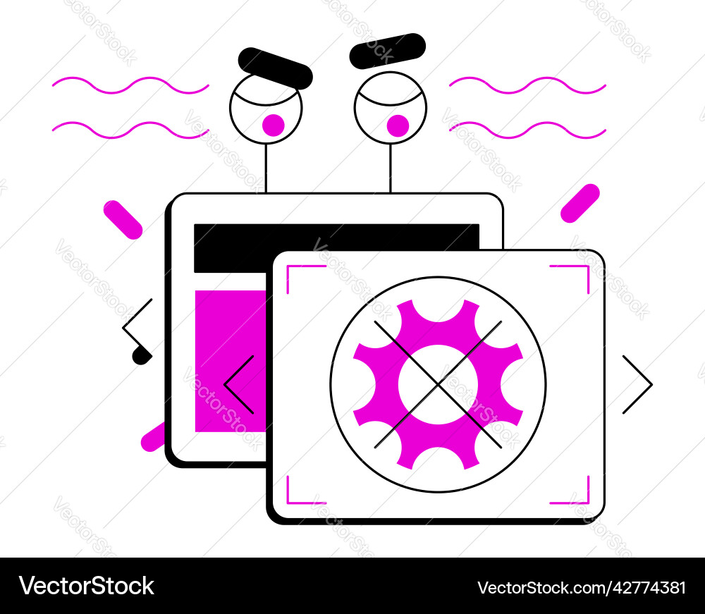 Computer control tools - colorful flat design Vector Image
