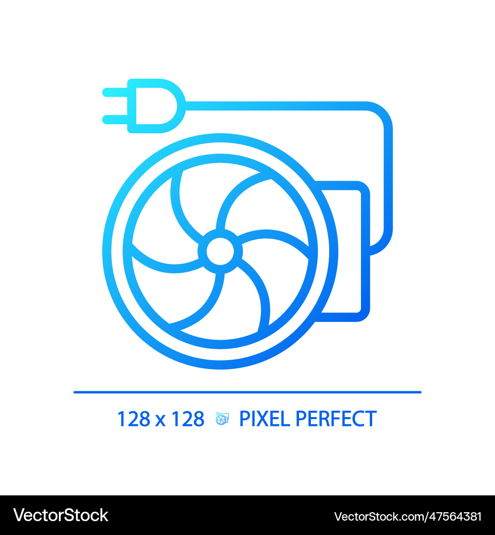 Inline duct fan gradient linear icon Inline duct fan gradient linear icon vector image