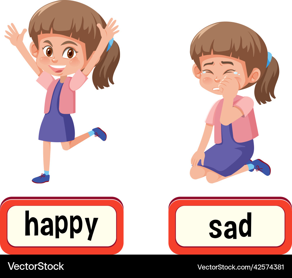 https://cdn.vectorstock.com/i/1000v/43/81/opposite-words-for-happy-and-sad-vector-42574381.jpg