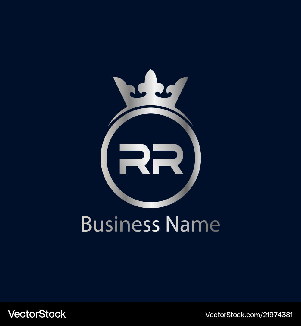 RR Initial Logo Template - Monogram Style Vector Image