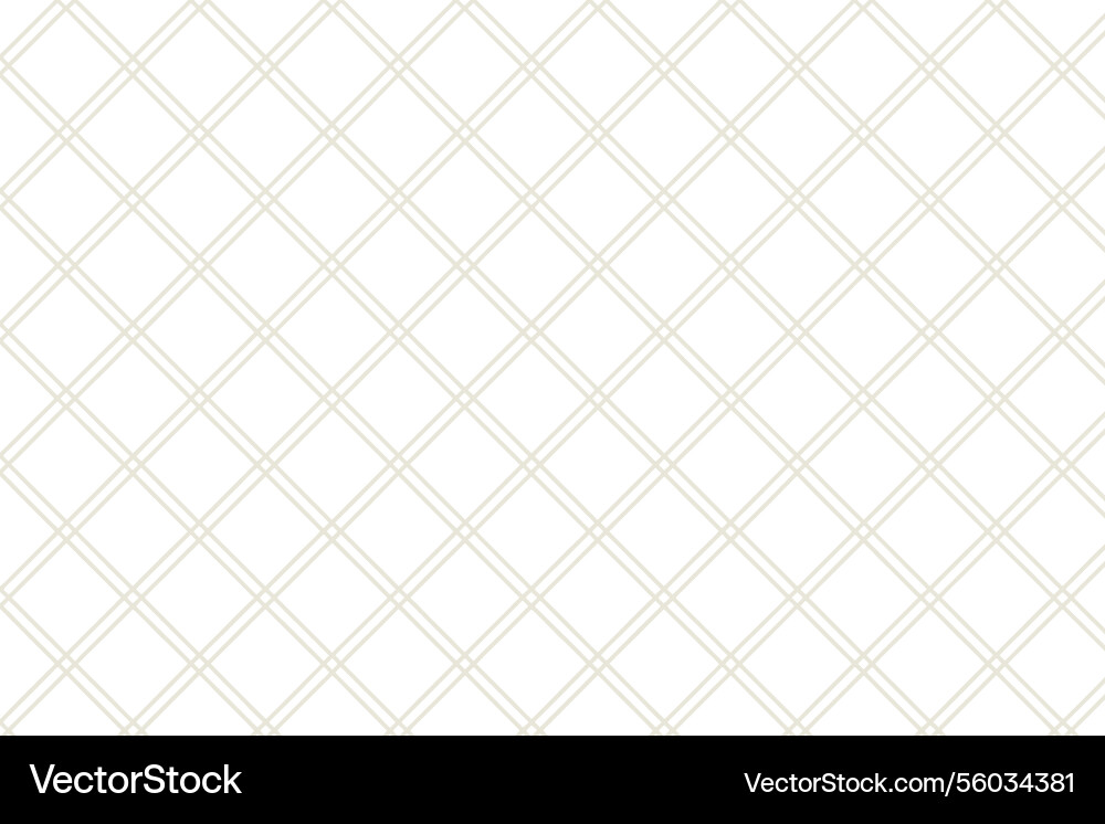 Simple plaid pattern with diagonal lines seamless Vector Image