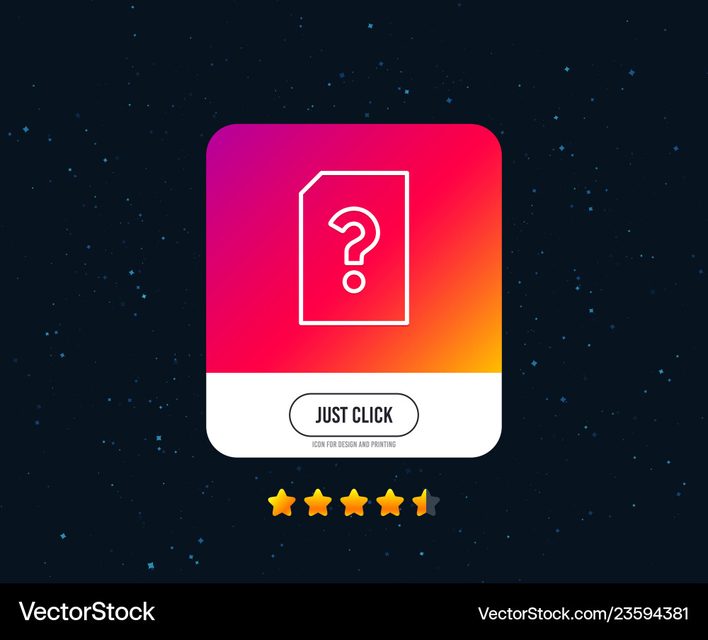 Unknown document line icon file with question mark Unknown document line icon file with question mark vector image